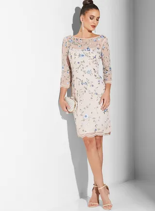 Crew Neck Printed Dress
