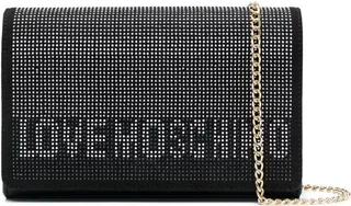 Stud-Embellished Logo Crossbody Bag