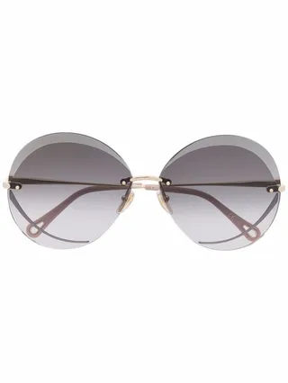 Tayla round oversized sunglasses