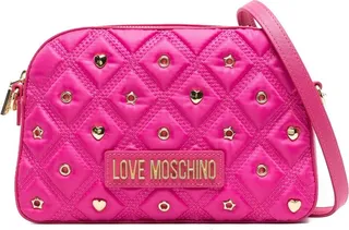 Logo-Plaque Quilted Crossbody Bag