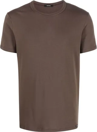 solid-color crew-neck T-shirt