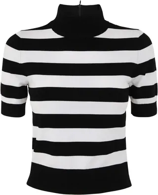 Turtleneck Striped Top