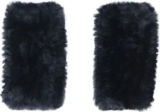 Knitted Shearling Fingerless Gloves