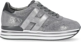 Hogan H222 Metallic Platform Sneakers