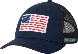 Columbia PFG Mesh Fish Flag Snap Back Trucker Hat