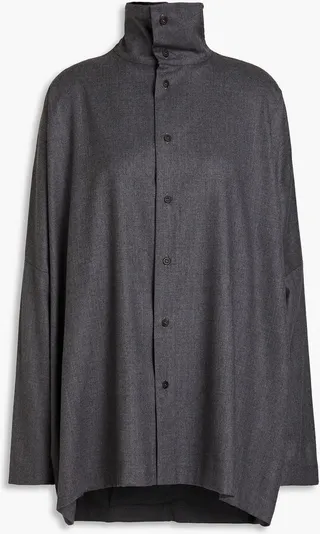 Brushed wool shirt