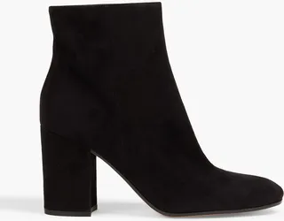 Rolling suede ankle boots