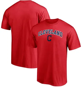 Men's Red Cleveland Indians Heart Soul T-shirt