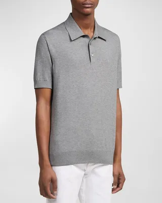 Men's Cashmere-Cotton Polo Shirt