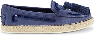Suede Espadrille Tassel Loafers