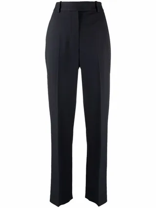 High-Waisted Straight-Leg Trousers
