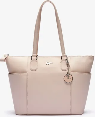 Women’s Polo-Charm Piqué Canvas Zip Tote Bag