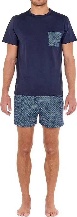 Kos Short-Sleeve Pajama Shirt & Shorts Set
