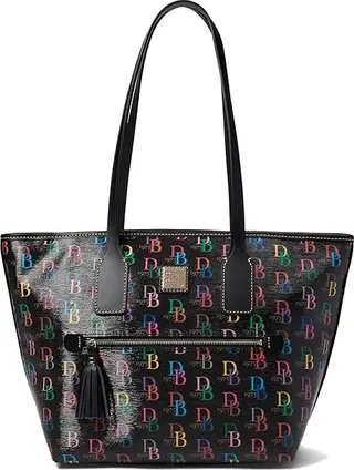 Dooney & Bourke DB75 Multi Small Tote (Black) Handbags