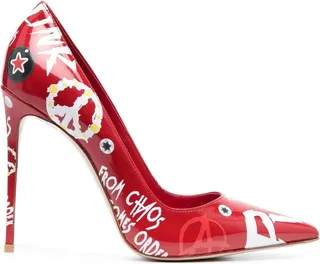 Punk 10omm printed pumps