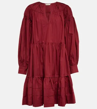 Rosa tiered poplin minidress