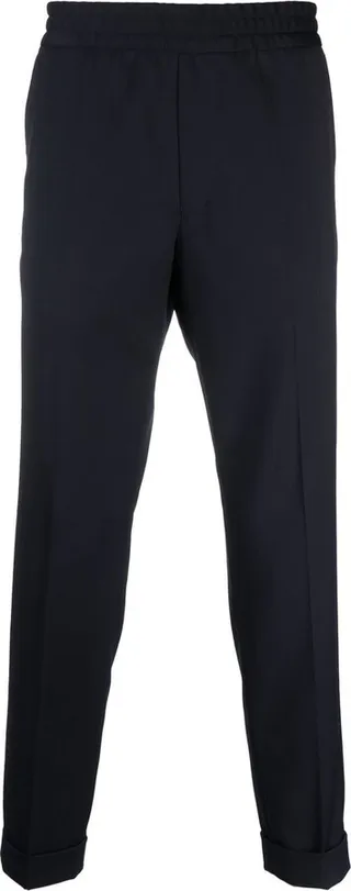 Terry cropped tapered trousers