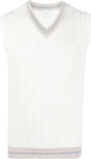 Riibbed-Knit Cotton Vest