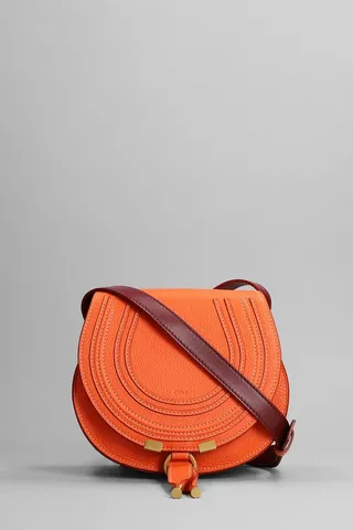 Marcie Shoulder Bag In Orange Leather
