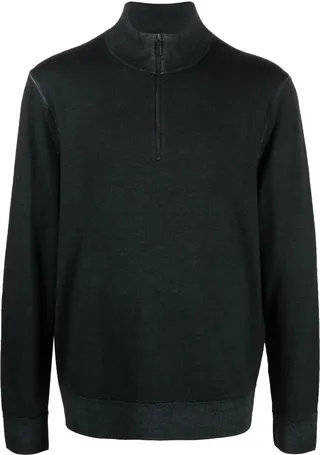 MICHAEL KORS- Half Zip Sweater In Wool