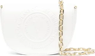 Embossed-Logo Chain-Link Bag