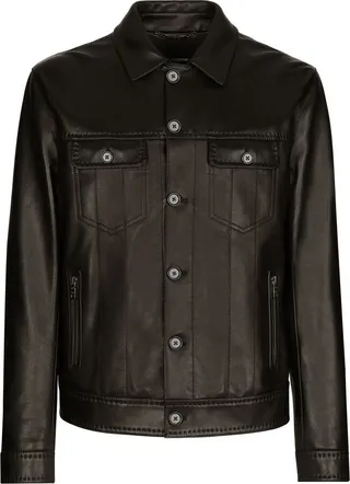 Leather Shirt Jacket