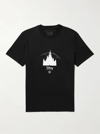 + Disney Logo-Print Cotton-Jersey T-Shirt