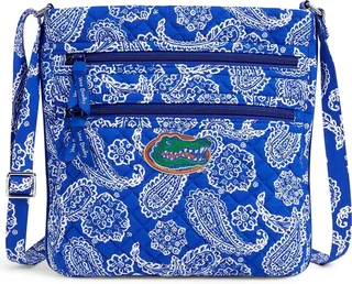 Women's Vera Bradley Royal Florida Gators Iconic Triple-Zip Bandana Hipster Crossbody Purse