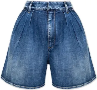 Dsquared2 Pleat Detailed Denim Shorts