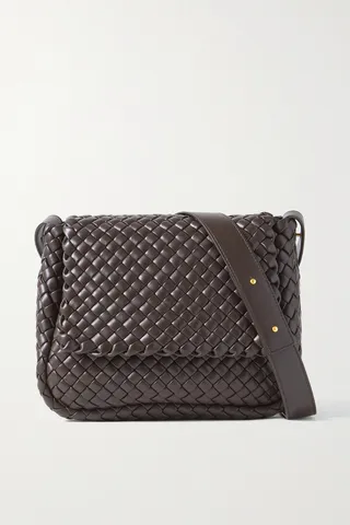 Bottega Veneta - Padded Intrecciato Leather Shoulder Bag - Brown