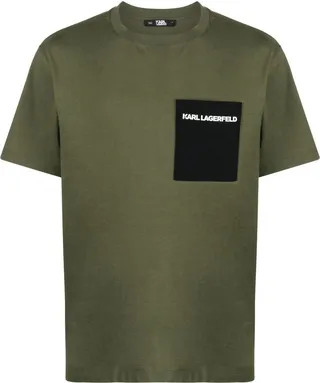 contrast-pocket T-shirt