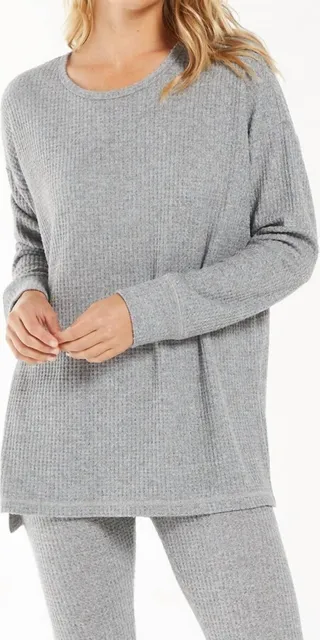 Lakin Top And Jogger Lounge Set in Heatehr Grey
