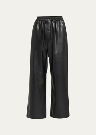Odessa Vegan Leather Elastic Trousers