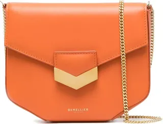 Orange Mini London Leather Cross Body Bag
