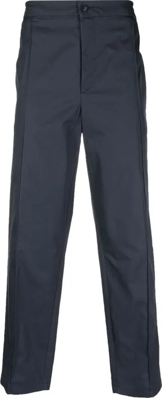 Pressed-Crease Straight-Leg Trousers