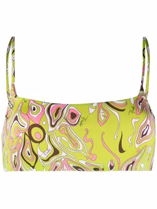 Africana-print bikini top