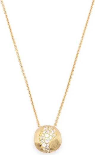 18kt Yellow Gold Diamond Pendant Necklace