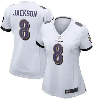 Women's Nike Lamar Jackson White Baltimore Ravens Game Jersey