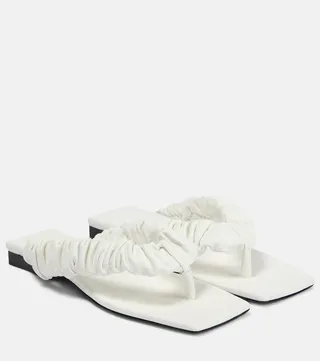 Ash leather thong sandals
