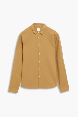 Brushed cotton-twill shirt