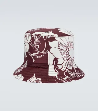 Street Flowers silk bucket hat