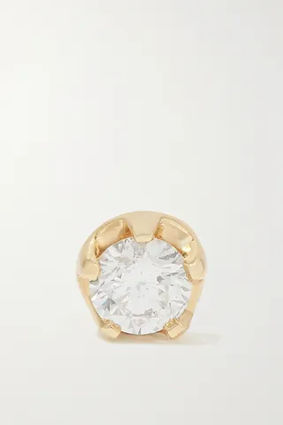 Andrea Fohrman - 14-karat Gold Diamond Single Earring - One size