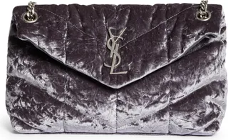 Small Loulou Quilted Crushed Velvet Puffer Bag
