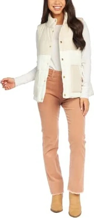 Mud Pie womens Mud Pie Gage Colorblock Puffer Vest