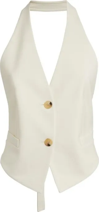 Helmut Lang Wool-Blend Halterneck Vest