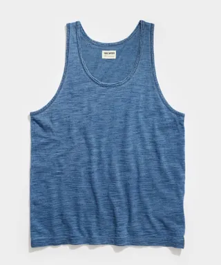 Bleached Indigo Slub Tank