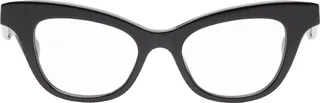 Alexander McQueen Black Cate-Eye Glasses