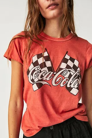 Coca Cola Checked Flags Tee by Junk Food at Free People