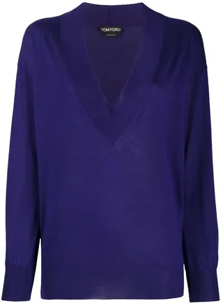 deep V-neck jumper
