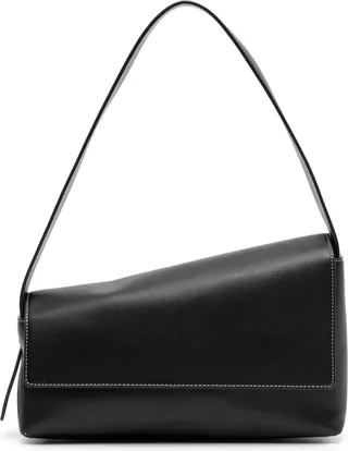 Acute leather shoulder bag